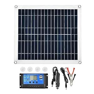Solar Controller, 20W Flexible Solar Panel High Conversion Efficiency ...