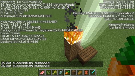 Image result for How to Summon Lightning Snowball Java Edition