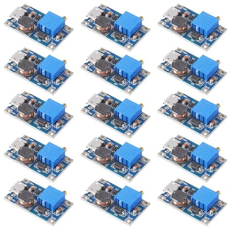 Alinan 15pcs MT3608 DC-DC Boost Converter 2A Adjustable Step Up Micro ...