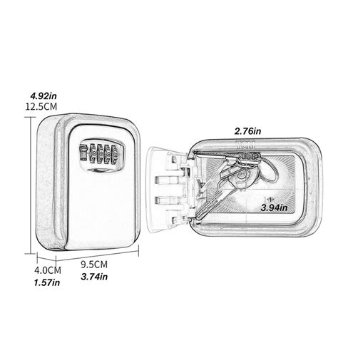 Alloy Code Lock Key Box Keysafe Password Security Code Lock Travel Security Padlock Key Storage ...