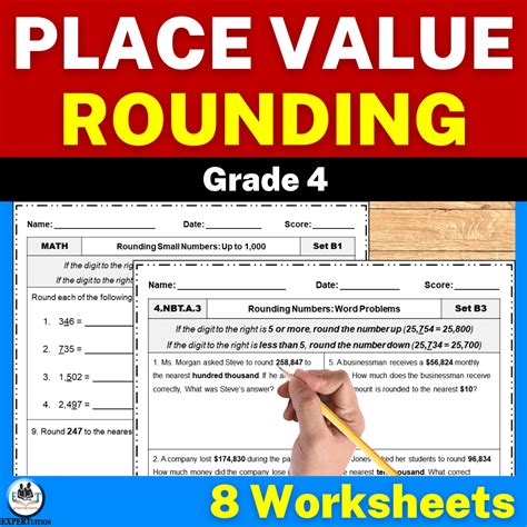 Image result for Grade 4 Math Worksheet Rounding Nearest Underlined Number