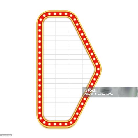 Marquee Sign With Lights Vintage Movie Theater Letter Board Signage Red ...