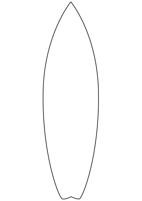 Shape of Surfboard | Free Printable Papercraft Templates