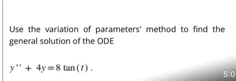Image result for Variation of Parameters Ode Examples