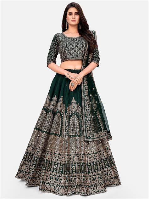 Buy Indian Pink and Steel Sequins Lehenga and Blouse With Dupatta At ...