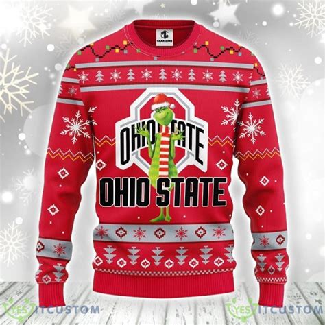 Ohio State Buckeyes Funny Grinch Xmas Ugly Christmas Sweater Best ...