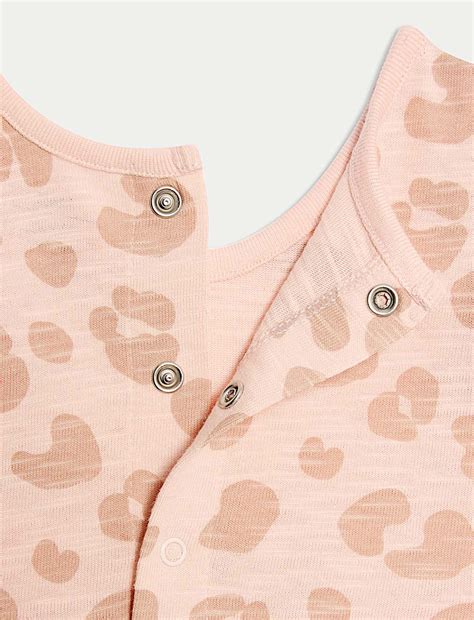 Buy Pure Cotton Jersey Animal Print Romper (0 Mths - 3 Yrs) at Marks ...