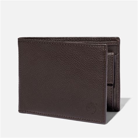 Kennebunk Leather Bifold Wallet With Coin Pocket for Men in Dark Brown