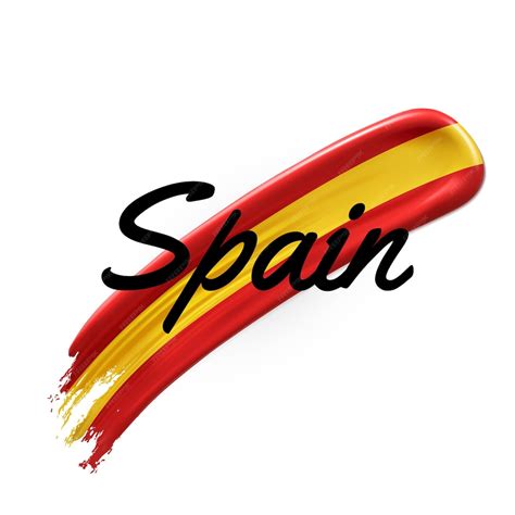 Drapeau de l'Espagne fabriqué à partir de traits de peinture Logos ...