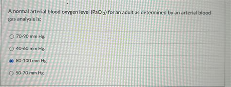 Image result for Normal PaO2