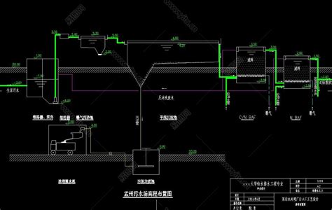 某公司淀粉废水处理工程全套施工图纸cad 图纸_废水处理站_土木在线