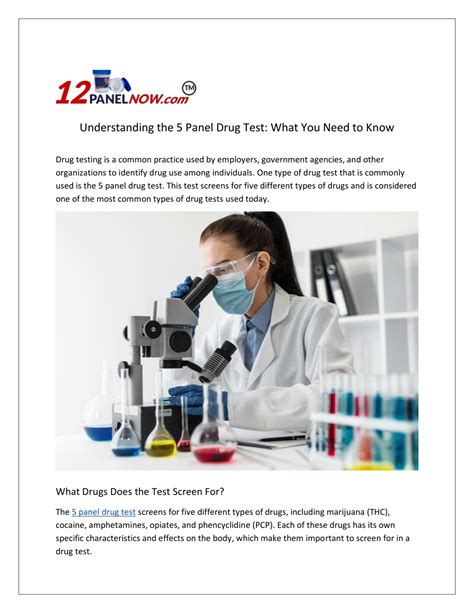 PPT - Understanding the 5 Panel Drug Test_ What You Need to Know ...