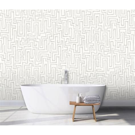 REMIX WALLS by Katie Hunt Maze Dove Grey Wall Mural in the Wall Murals ...