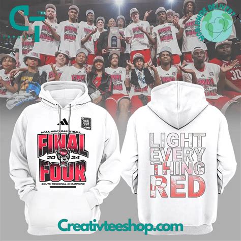 NC State Wolfpack Basketball Final Four Light Everything Red Hoodie ...