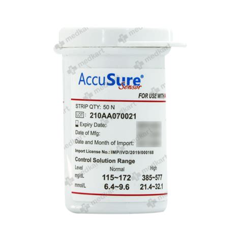 ACCUSURE SENSOR STRIP 50'S : View Price, Combination and Alternatives ...