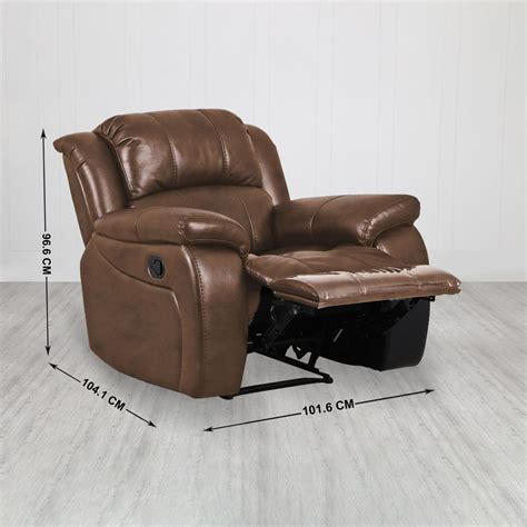 Buy Electra Faux Leather 1-Seater Recliner - Brown from Home Centre at ...