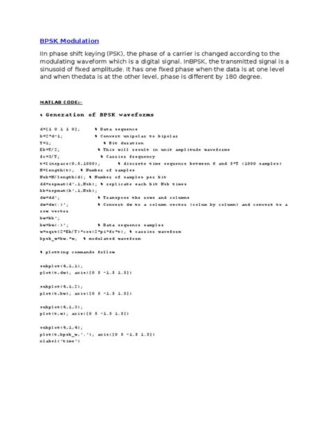 How to Enter Input to Bpsk in MATLAB Command Window 的图像结果