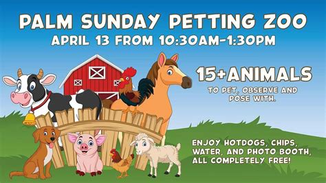 Palm Sunday Petting Zoo at Cross Road Church - Free, Cross Road Church ...