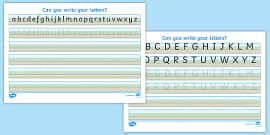 Ground, Grass and Sky Letter Writing Worksheet / Worksheet