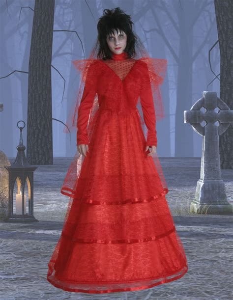 Buy beetlejuice winona ryder red dress - In stock