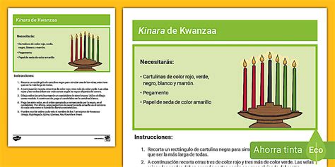 Manualidad: Kinara de Kwanzaa