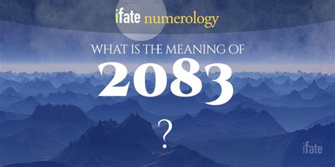 Number The Meaning of the Number 2083