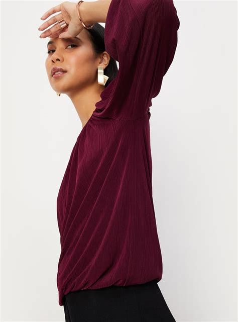 Buy Women Pleated Knit Top Online at just Rs. 799.0 - 1000012841942 ...