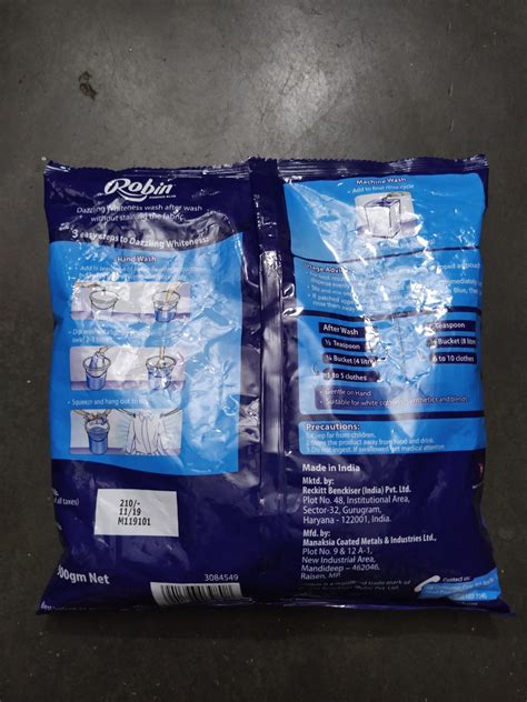 Robin Dazzling Whiteness Powder Blue, 900 g : Amazon.in: Health ...