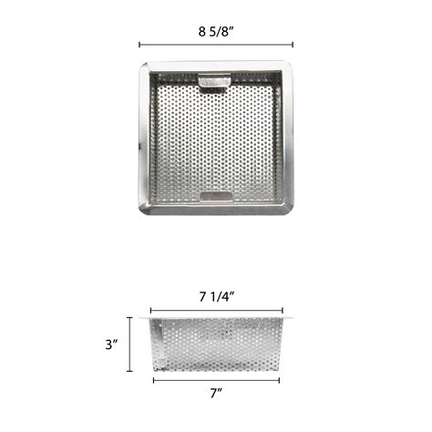 FSQ Floor Sink Basket Drain Strainer - Stainless Steel for restaurants ...