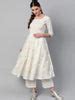 Buy Off-White Printed Cotton Anarkali Kurta With Palazzos Online at Rs ...