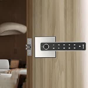 SmartiQo C1 Digital Fingerprint Passcode Handle Door Lock with Key ...
