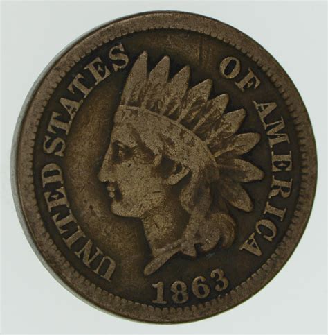 Historic 1863 Indian Head Copper Nickel Cent | Property Room