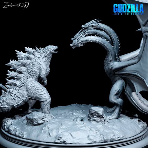 GODZILLA VS KING GHIDORAH - 3D PRINTING | 3D models download | Creality ...