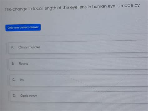 Human Eye Focal Length