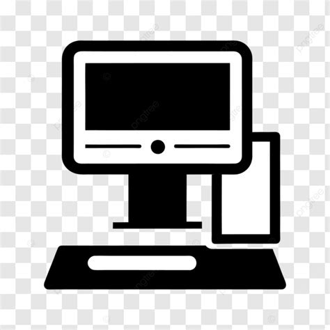 Black And White Computer Icon, Computer Icon, Computer PNG Transparent ...