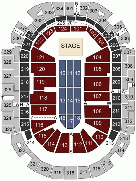 Detailed Seating Chart American Airlines Center - Center Seating Chart