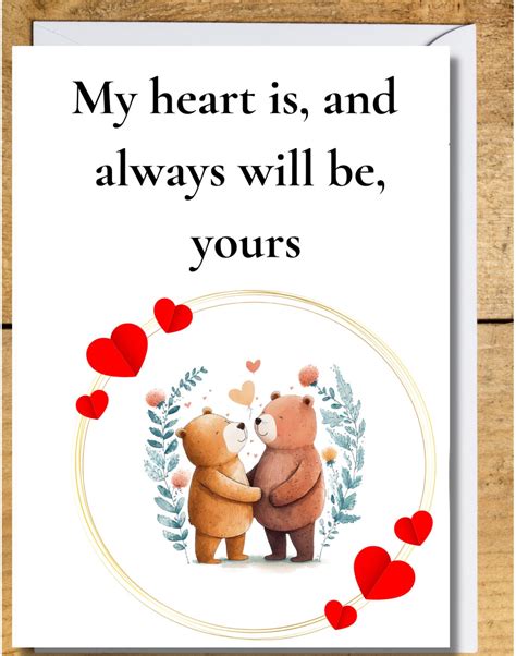 My heart Valentines Day Card For Her Him Girlfriend Boyfriend Wife ...