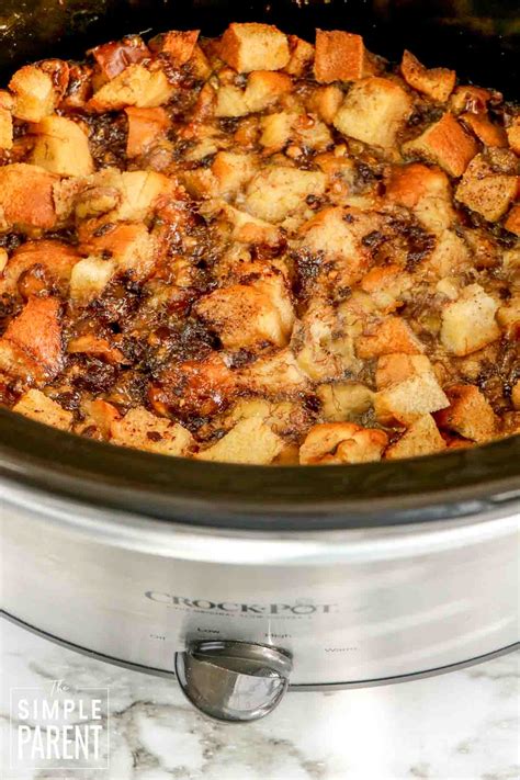 Crock Pot Bread Pudding - The Simple Parent