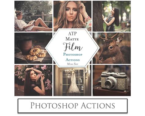 PHOTOSHOP ACTIONS - Matte FILM, Mini Set / Photography, Digital ...