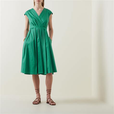 WEEKEND MAX MARA Vertice Cap Sleeve Midi Dress