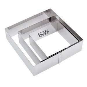 Buy Prime Bakers and Moulders Stainless Steel Square Cake Cut Outs ...