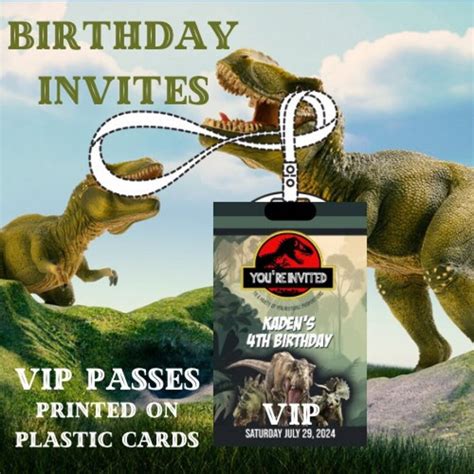La fiesta temática de Jurassic Park invita a la insignia VIP - Etsy México