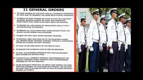 11 GENERAL ORDERS of security guard #11generalorders #securityguard # ...