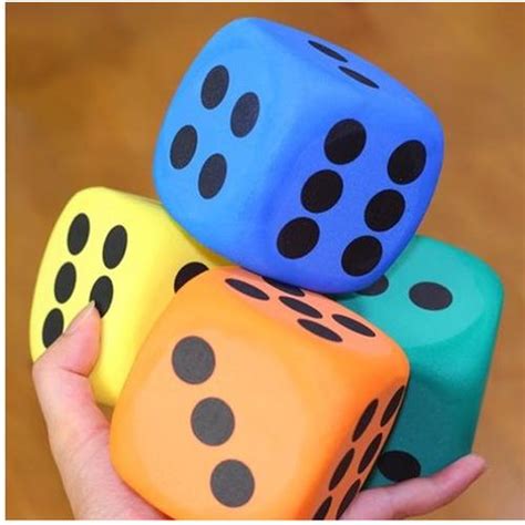 Jual Dadu Dice BULAT doff Eva Busa Besar Jumbo Empuk sudut BULAT Warna ...