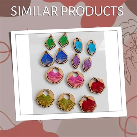 Peruvian Embroidery wooden base for DIY Earrings | Oval shape wood bas ...