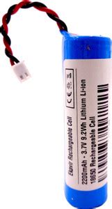 Ekavir 2200mAh Lithium Ion 18650 Rechargeable 2 Pin Wired Battery ...