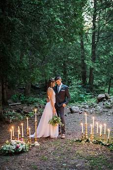 Outdoor Wedding Elopement by Mossy Glen Elopement Inspiration Elope Wedding Forest Outdoor Wedding Elopement