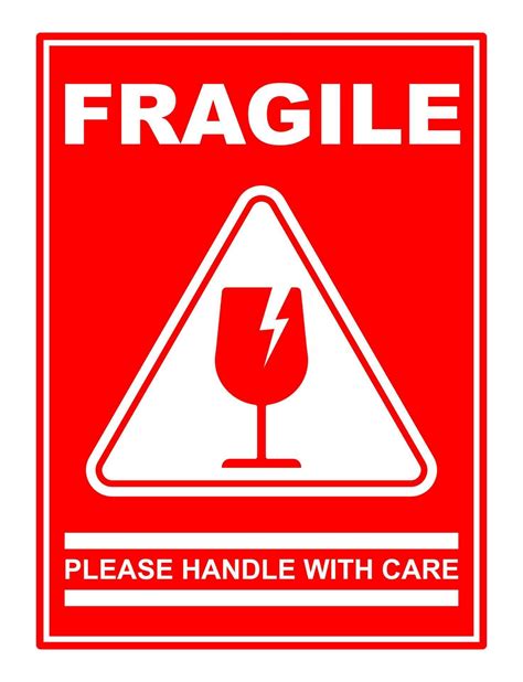 Image result for Fragile Sticker Printable Free