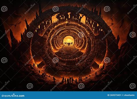 The Ninth Circle of Hell stock illustration. Illustration of gothic - 269373451
