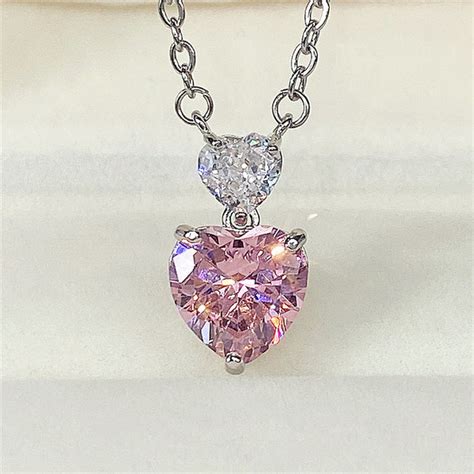 Buy Silver Plated Anti Tarnish American Diamond Studded Pink Heart ...